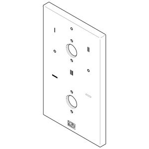 Rozet thermostaat symbolen VS 3-weg 90x150x9,2mm plat.geb