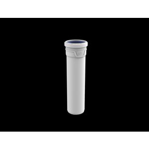 Lengte a 25cm PP AS+ riool afvoerbuis 90mm lichtgrijs geluidsarm 1x mof