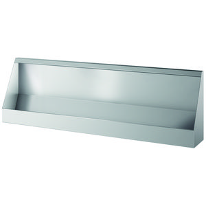 Urinoirgoot wandmodel L.2400 boventoevoer RVS 304 mat gepol.