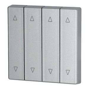 Schakelwip 4V,mat zonder LED, zilver, jaloezie Eaton