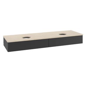 Wastafelonderkast Antao 1600x190x500mm Black Matt Lacquer K17113PD
