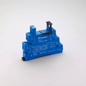 Aansluitvoet met schroefaansluiting 6+12+24V AC/DC blauw