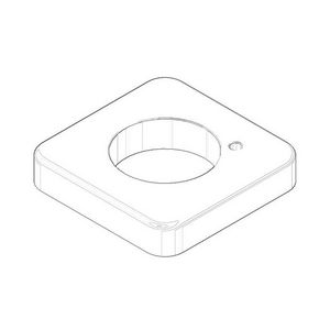 Rozet 64x12x64mm Mat Wit