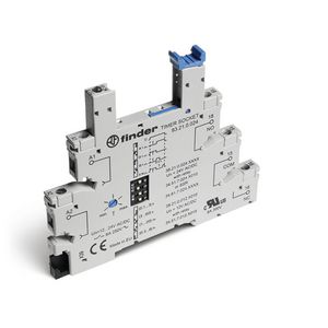 Aansluitvoet met schroefaansluiting 12+24V AC/DC 34.51 blauw