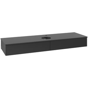 Wastafelonderkast Antao 1600x190x500mm Black Matt Lacquer L14050PD