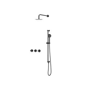 Afbouwdeel regendouche Combiset Nexus 4 inbouwthermostaat zwart chroom CSN4EXZCCAAB excl. inbouwbox