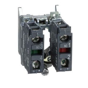 Lichaam voor drukknop Ø22mm 1NC + 1NO
