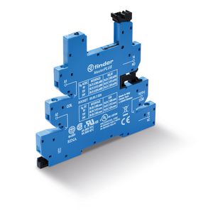 Aansluitvoet schroefaansluiting 220V DC 34.51/34.81 blauw