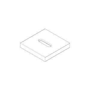 Rozet staande uitloop wastafel z.afvoer.60x60x9mm plat.geb