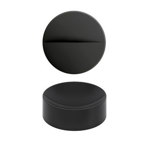 VALE opzetkom Ø220mm h=70mm geïntegreerde afvoer mat zwart keramiek