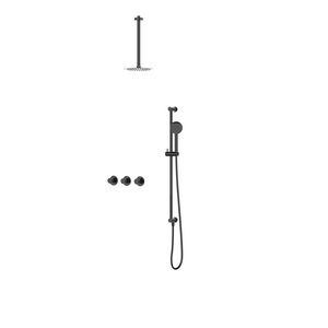 Afbouwdeel regendouche Combiset Nexus 4 inbouwthermostaat zwart chroom CSN4EXZCCACB excl. inbouwbox