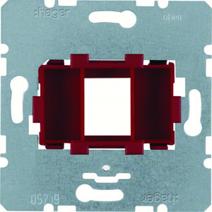Draagplaat modulaire jacks 1-v rode houder (15,5 x 19,5 mm)