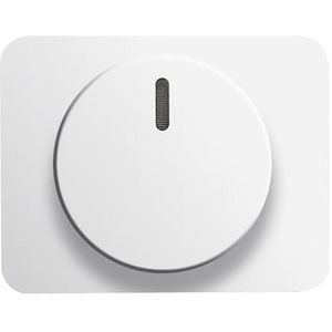 Centraalplaat + knop voor draaidimmer a-albast/st wit