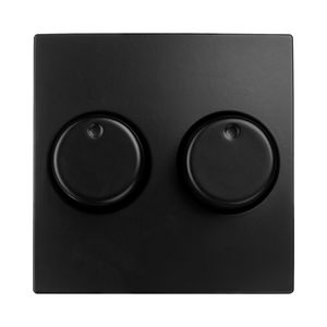 Centraalplaat Dimmerknop Duo E1 Mat Zwart VVE=20