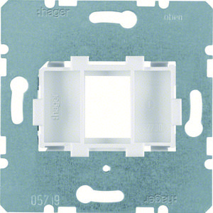 Draagplaat modulaire jacks 1-v witte houder (14,9 x 20,7 mm)