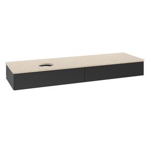 Wastafelonderkast Antao 1600x190x500mm Black Matt Lacquer L15013PD