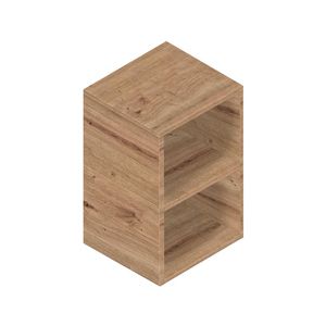 Open onderkast (40x45cm) met houten legger - White hoogglans gelakt