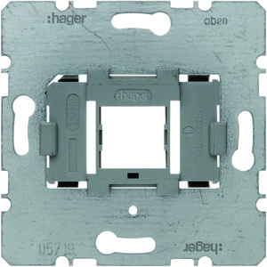 Draagplaat modulaire jacks 1-v grijze houder 1-voudig