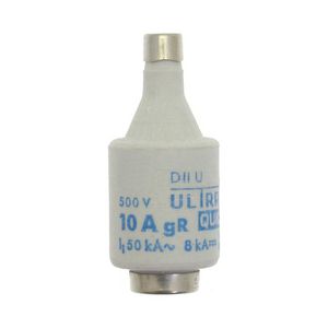 Zekering laagspanning 10A AC 500V D2 aR IEC ultra snel VVE=5