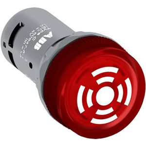 Paneelzoemer buzzer pulserend rood verlicht 230Vac