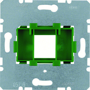 Draagplaat modulaire jacks 1-v groene houder (17 x 18 mm)
