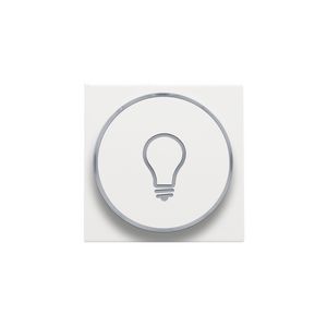 Afwerkingsset doorschijnende ring lampsymbool 6A white c.