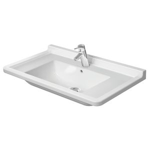 STARCK 3 #030480 wastafel 850mm wit met kraangat met overloop