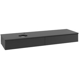 Wastafelonderkast Antao 1600x190x500mm Black Matt Lacquer L15150PD