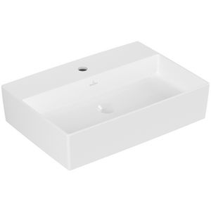 Memento2.0 opzetwastafel 600x420mm wit C+ met kraangat zonder overloop