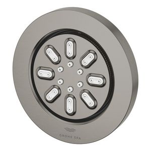 Rainshower aqua 75 zijdouche rond hard graphite geborsteld (mat donker grijs) (Spa colors coll.)