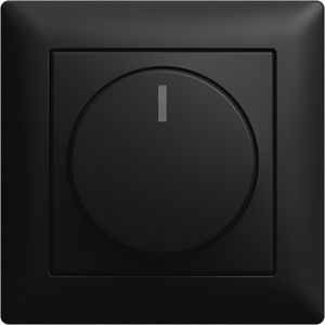 complete set draaidimmer 6523 SI-B-matzwart