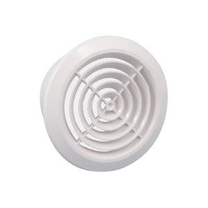 Rond Ventilatierooster kunststof De Luxe Ø100mm wit