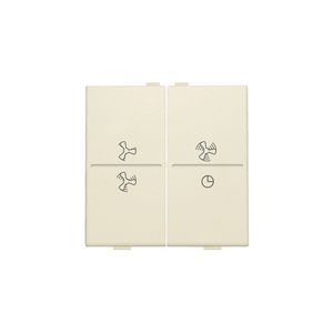 2-voudige toets ventilatoropdruk 0 - 3 RF schakelaar cream