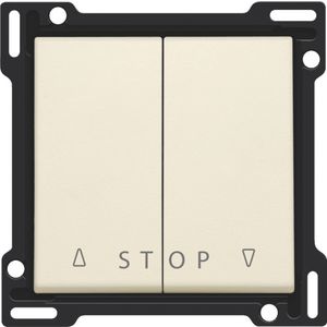 Afwerkingsset 2-voudige rolluikdrukknop elek.sturing cream