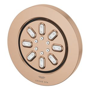 Rainshower aqua 75 zijdouche rond warm sunset geborsteld (mat bronskleurig) (Spa colors coll.)