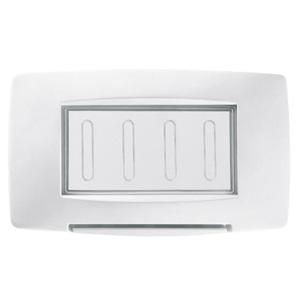 WATERDICHTE PLAAT ITALIAANSE STANDAARD-4 GANG IP55-WIT -