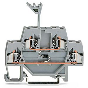 Moduleklem 2-etage +diode 1N4007 grij 280-940/281-410 VVE=50