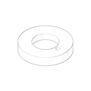 Rozet v. staande uitloop wastafel 55x27,3x10mm chr