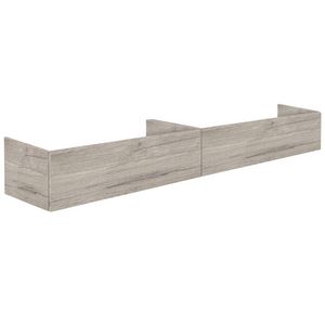 Onderkast (140x45cm) met 2 lades naast elkaar push-to-open - Black kunststof