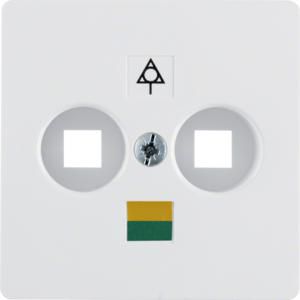 Centraalplaat potentiaalvereffeningscontact polar wit glans