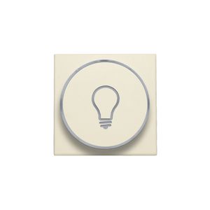 Afwerkingsset doorschijnende ring lampsymbool 6A cream