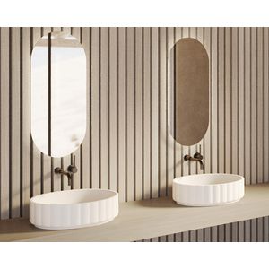 Catching Waves oval bowl 61x38 mat wit