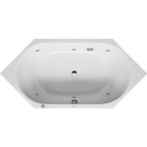 Whirlbad D-Code 1900x900mm wit wit, zeshoek, Jet Project