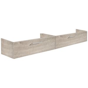 Onderkast (140x50cm) met 2 lades naast elkaar met handgreep - 10 - Old Pink hoogglans gelakt