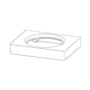 Behuizing v. toiletborstelgarnituur 152x118x25mm chr