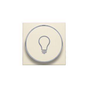 Afwerkingsset doorschijnende ring lampsymbool 6A cream
