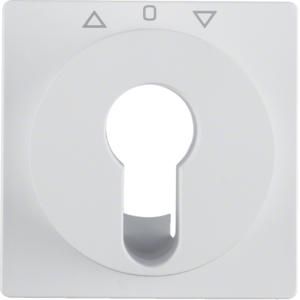 Centraalplaat tbv sleutelcilinder jaloezie berker Q.1/Q.3/Q.7 polarwit