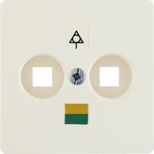 Centraalplaat potentiaalvereffeningscontact wit glans