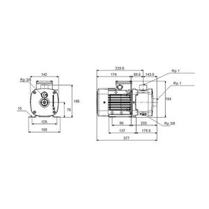 Centrifugaalpomp CM1-6 A-R-G-V-AQQV 400Y 50 Hz