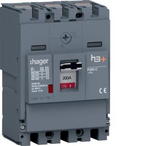 Vermogensschakelaar h3+ P250 3P 200A boutaansluiting